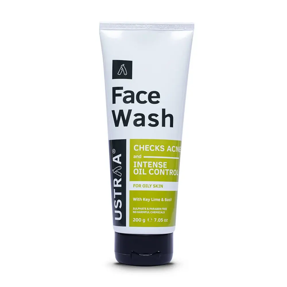 Ustraa Face Wash Checks Acne And Intense Oil Control Free Lip Balm 100G+10G