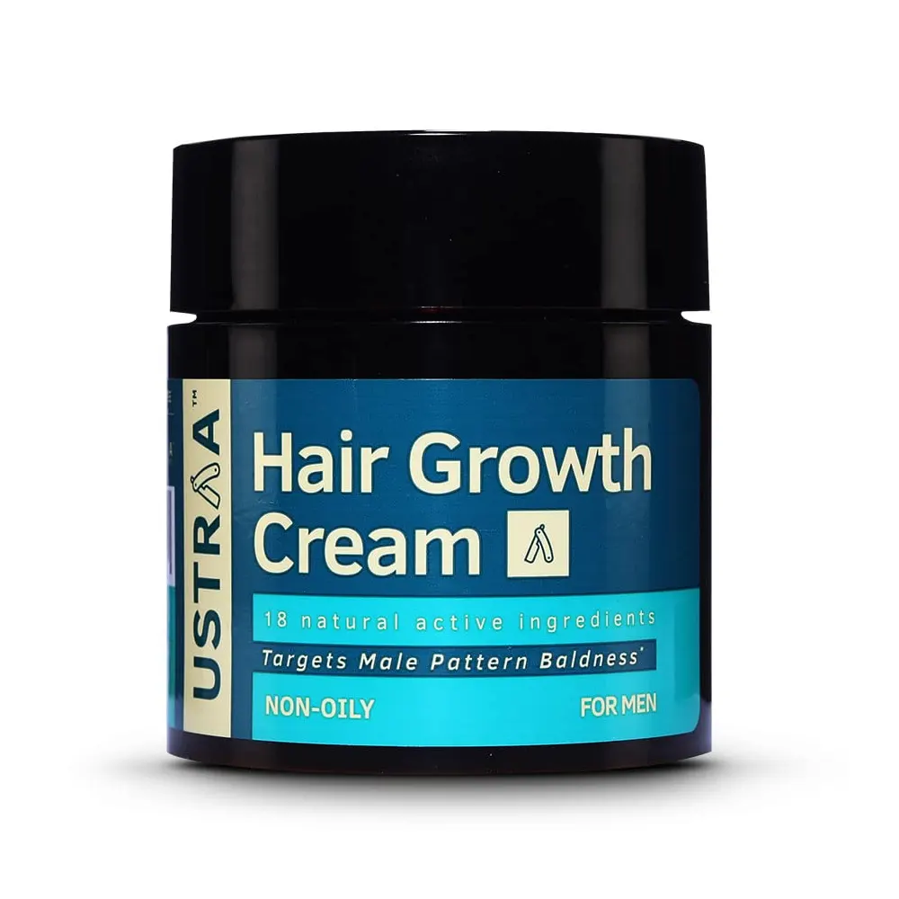 Ustraa Hair Growth Cream Targets Male Pattern Baldness Non Oily 50G