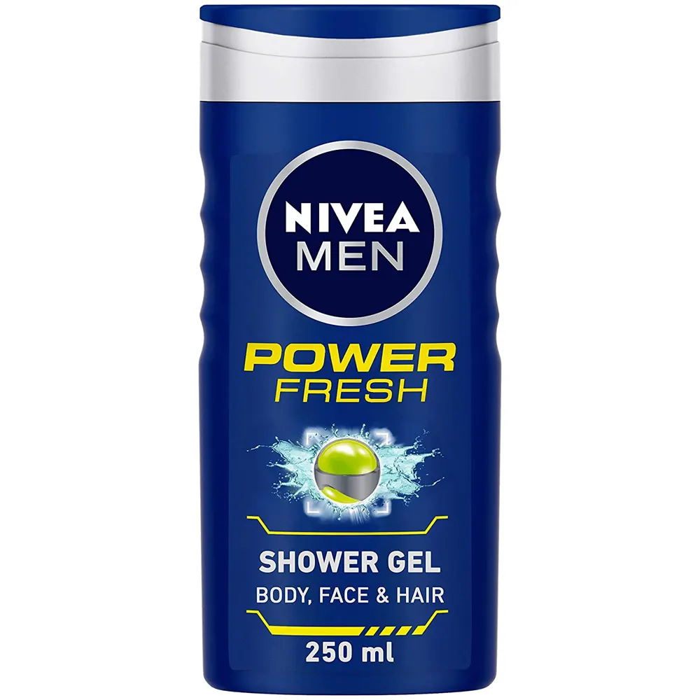 Nivea Men Power Fresh Shower Gel Body, Face And Hair 250Ml
