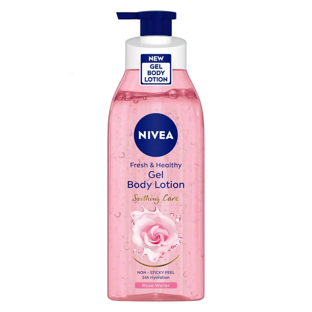 Nivea Fresh And Healthy Gel Body Lotion Soothing Care Rose Water 390Ml
