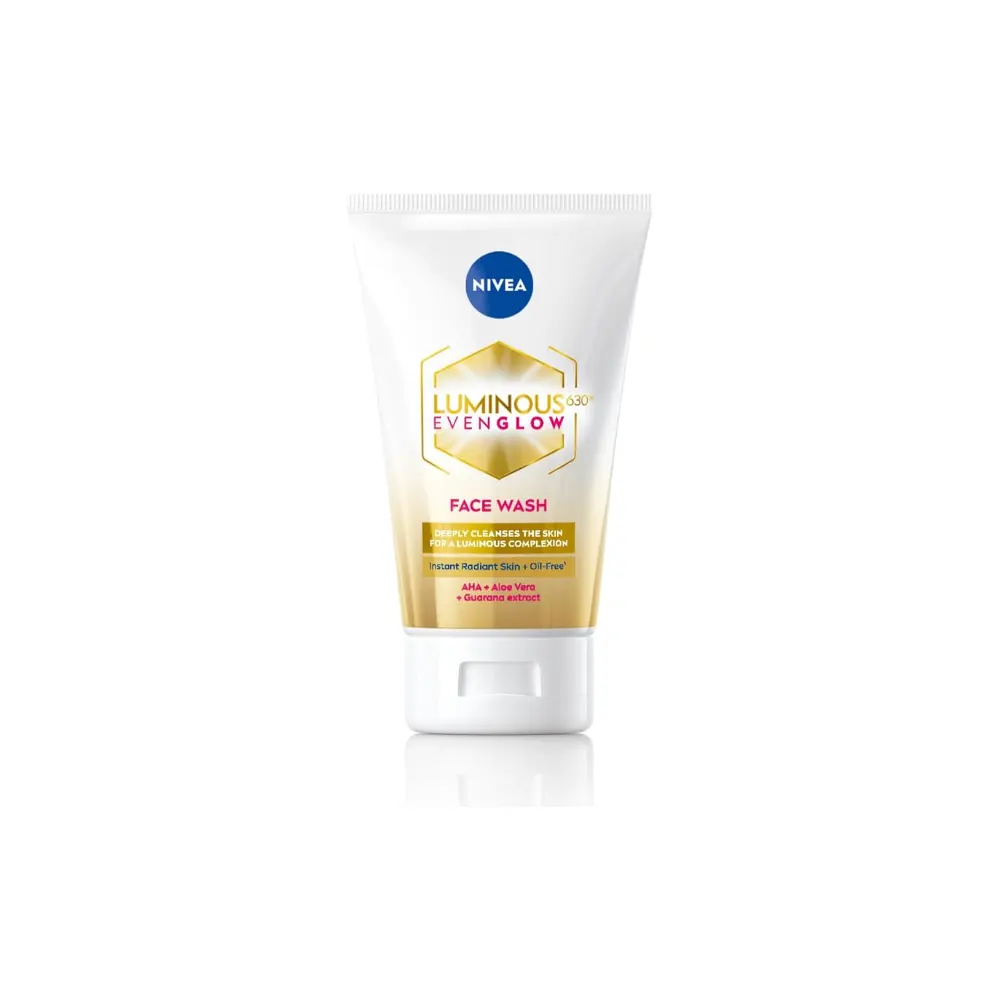 Nivea Luminious Even Glow Face Wash Instant Radiant Skin + Oil Free 100 Ml