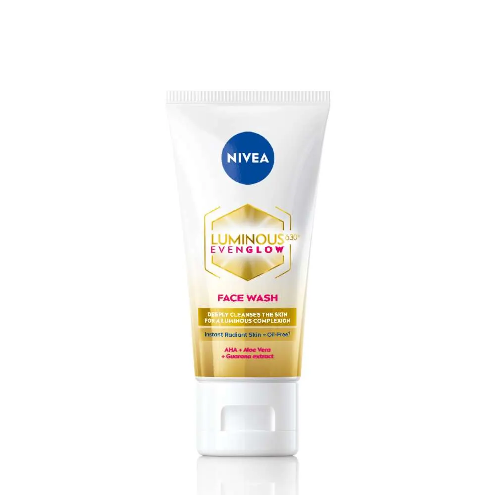 Nivea Luminious Even Glow Face Wash Instant Radiant Skin + Oil Free 50Ml