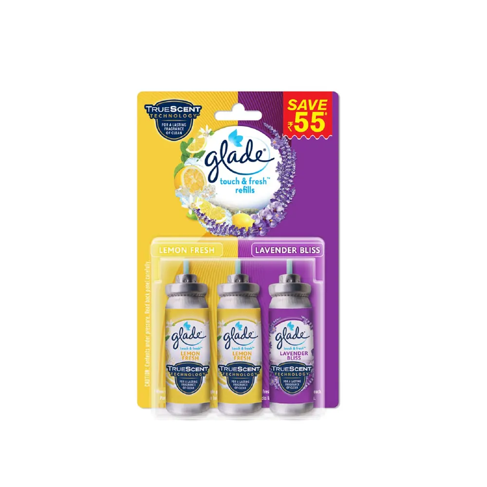Sc Johnson Glade Touch And 2 Fresh Lemon +1 Wild Lavendor 2+1 36Ml
