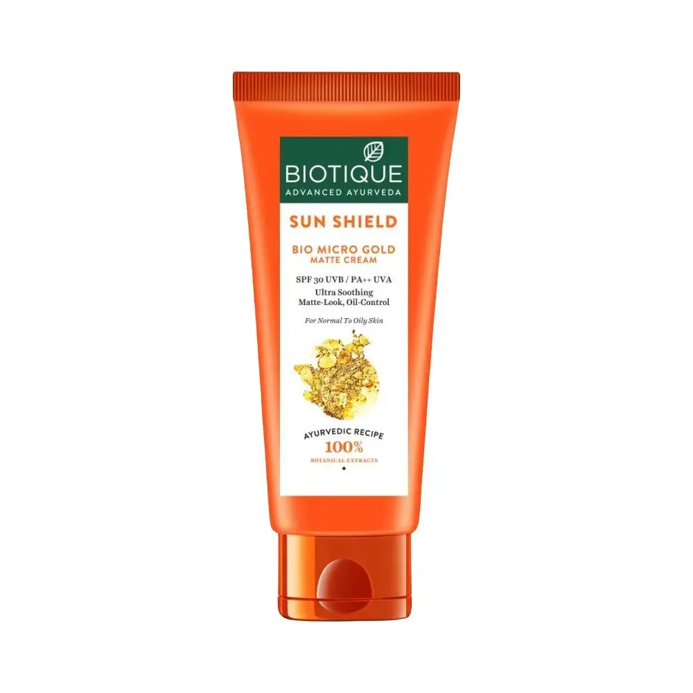 Biotique Advanced Ayurveda Sun Shield Bio Micro Gold Matte Cream 50Ml
