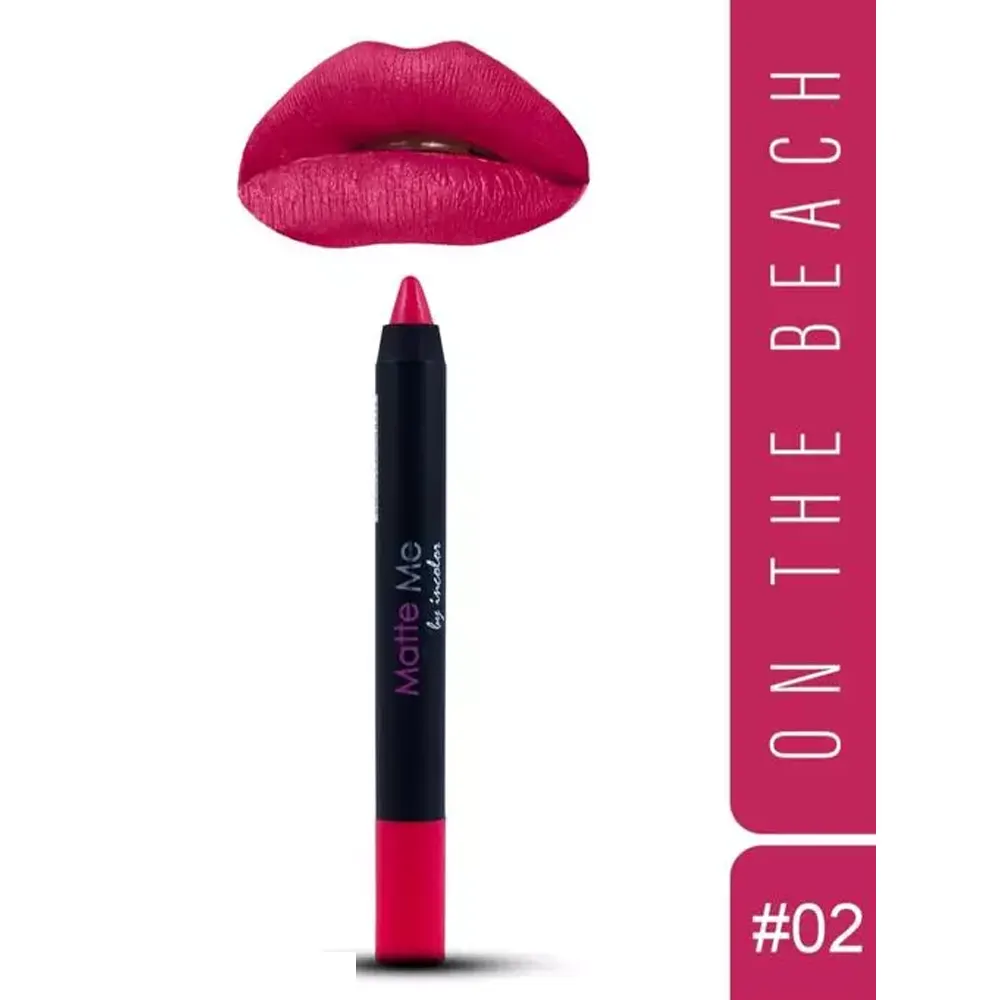 Incolor Matte Me Crayon Lipstick 02 On The Beach 2.3G