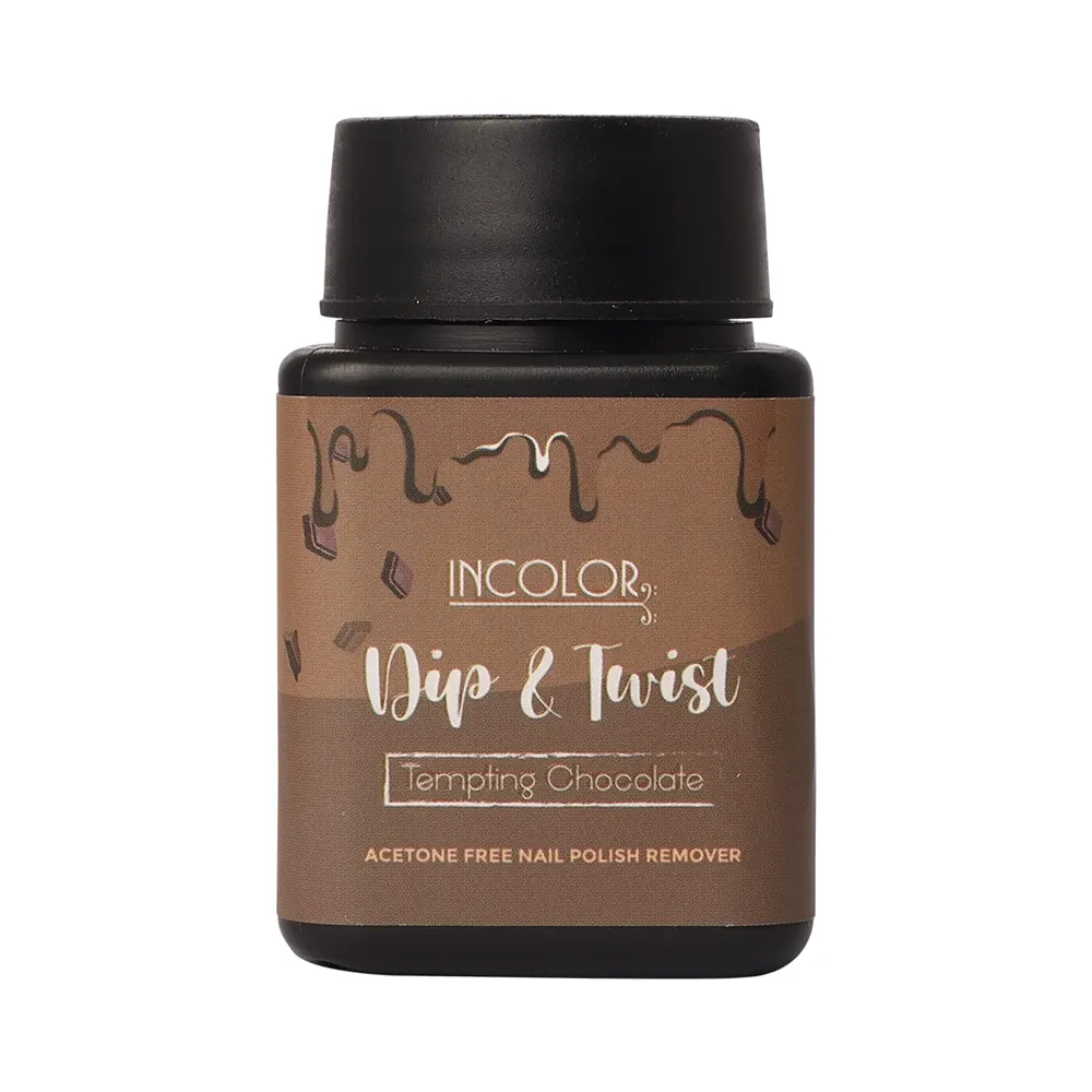 Incolor Dip & Twist Tempting Chocolate Acetone Free Nail Polish Remover 80Ml