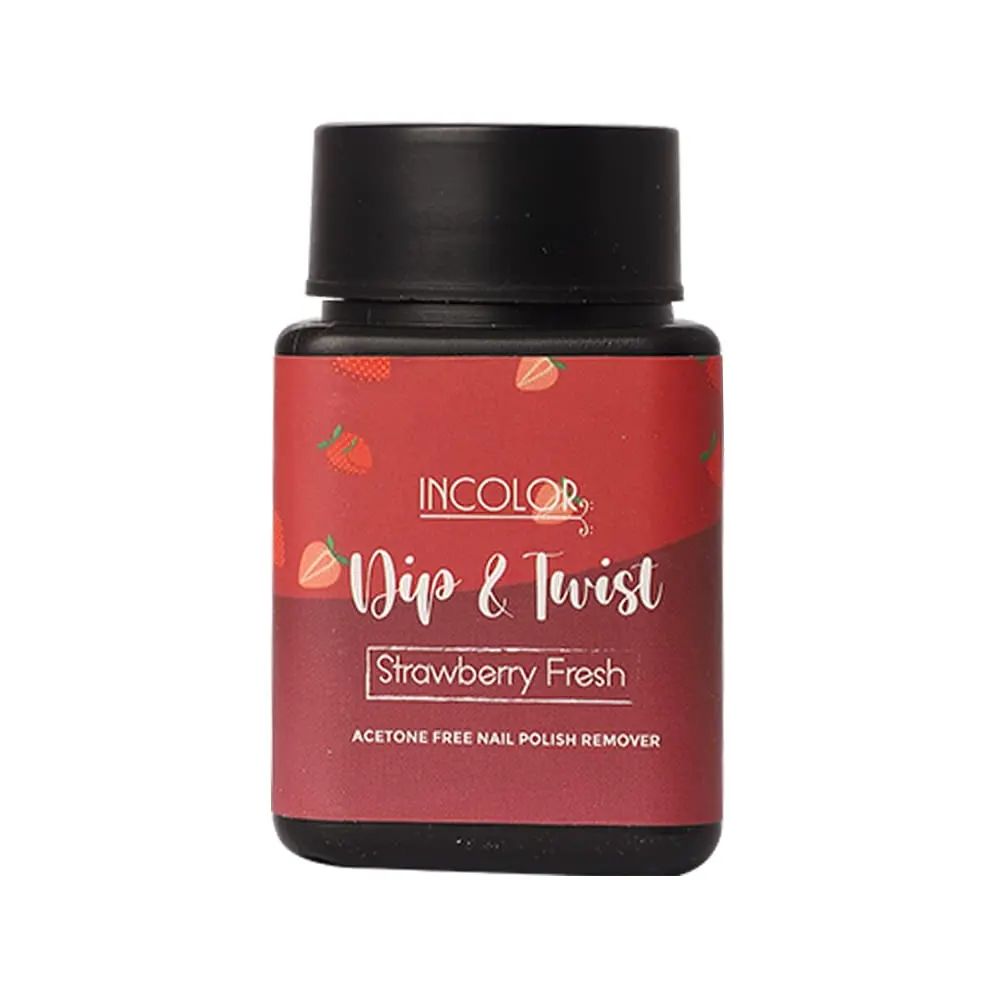 Incolor Dip & Twist Strawberry Fresh Acetone Free Nail Polish Remover 80Ml