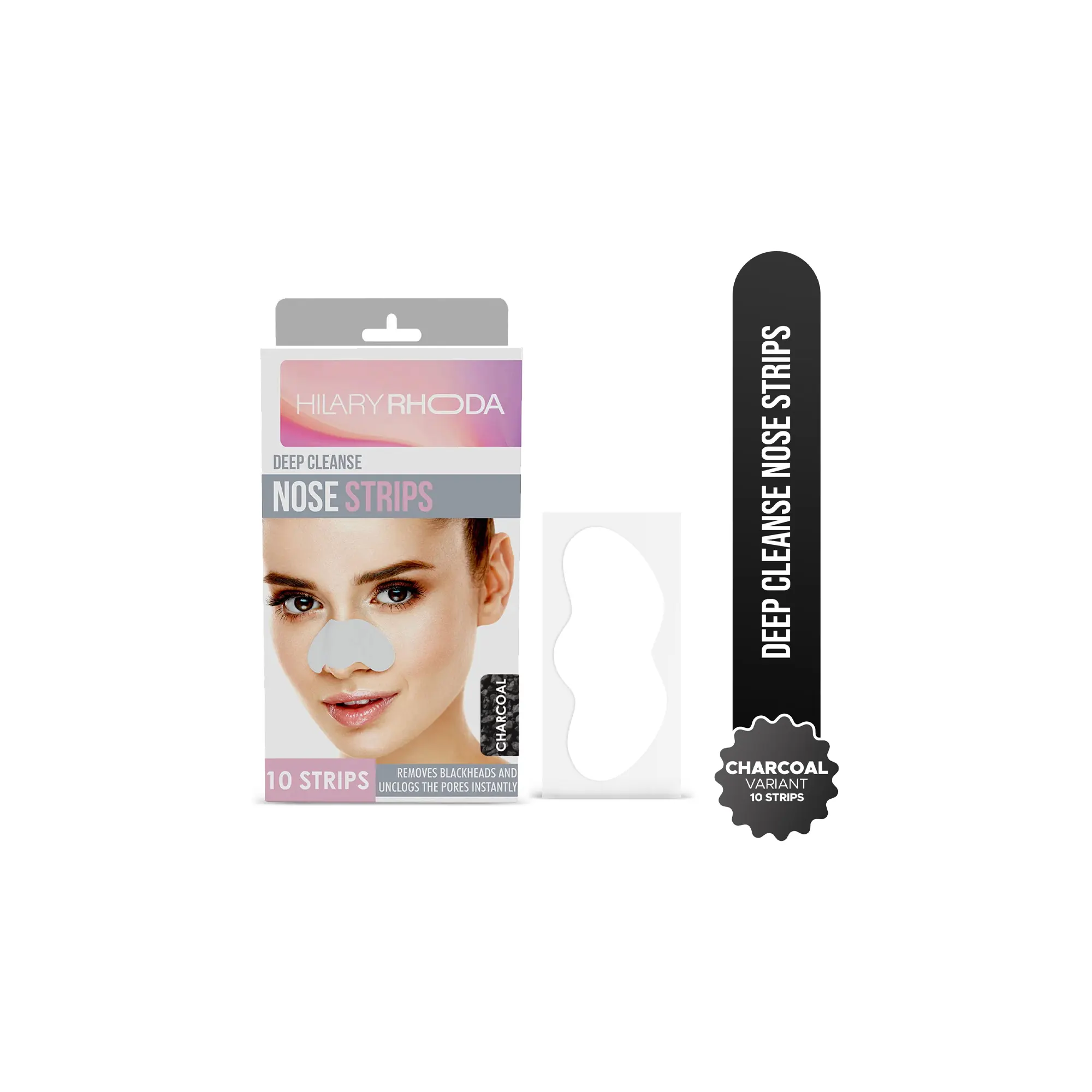 Hilary Rhoda Deep Cleansing Nose Pore Strips Charcoal 10 Strips