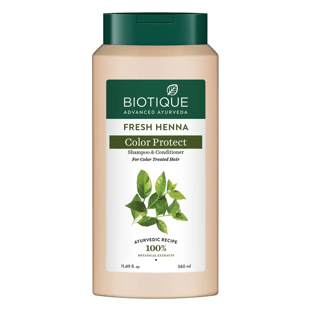 Biotique Advanced Ayurveda Fresh Henna Colour Protect Shampoo And Conditioner 340Ml