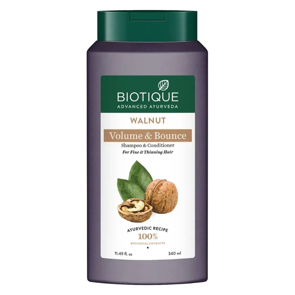 Biotique Advanced Ayurveda Walnut Volume And Bounce Shampoo And Conditioner 340Ml