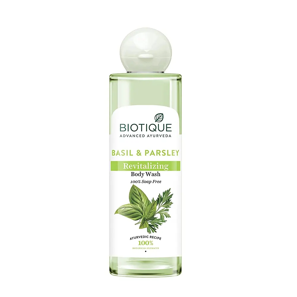 Biotique Advanced Ayurveda Basil And Parsley Revitalizing Body Wash 200Ml