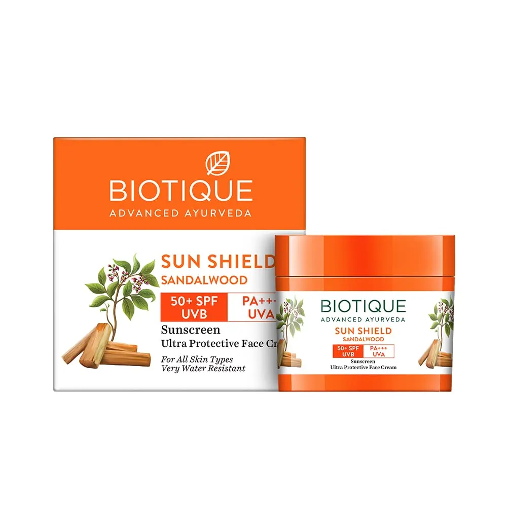 Biotique Advanced Ayurveda Sun Shield Sandalwood Sunscreen Face Cream 50G