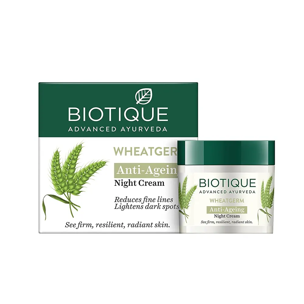 Biotique Advanced Ayurveda Wheat Germ Anti-Ageing Night Cream 50G.