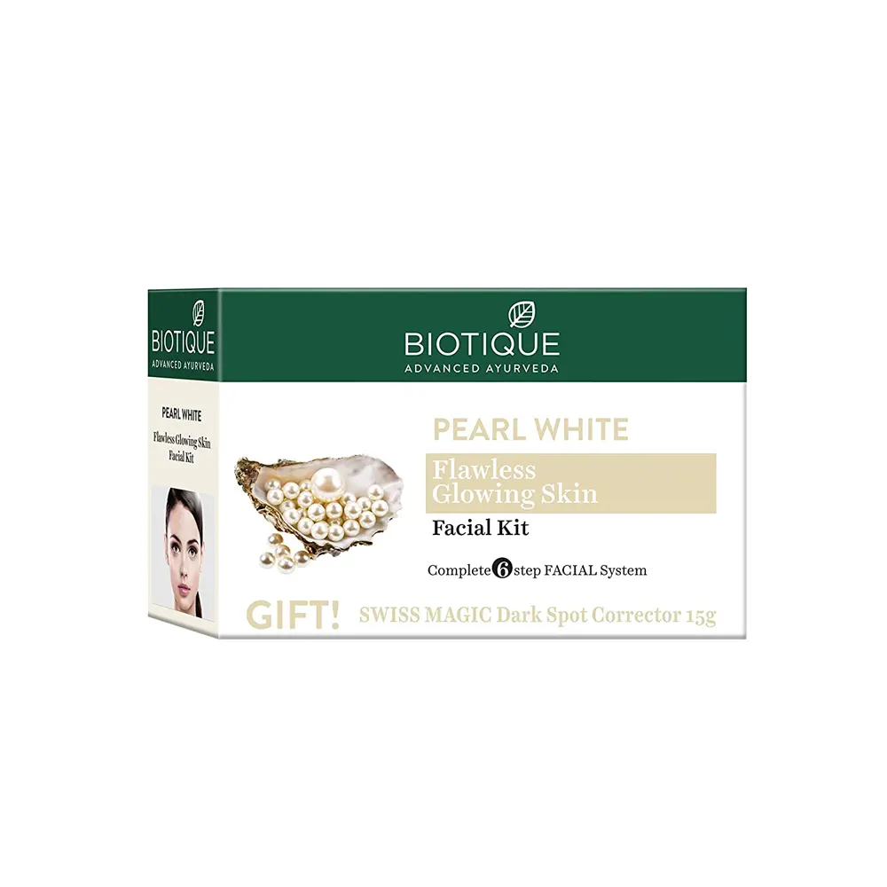 Biotique Advanced Ayurveda Pearl White Flawless Glowing Skin Facial Kit 65G