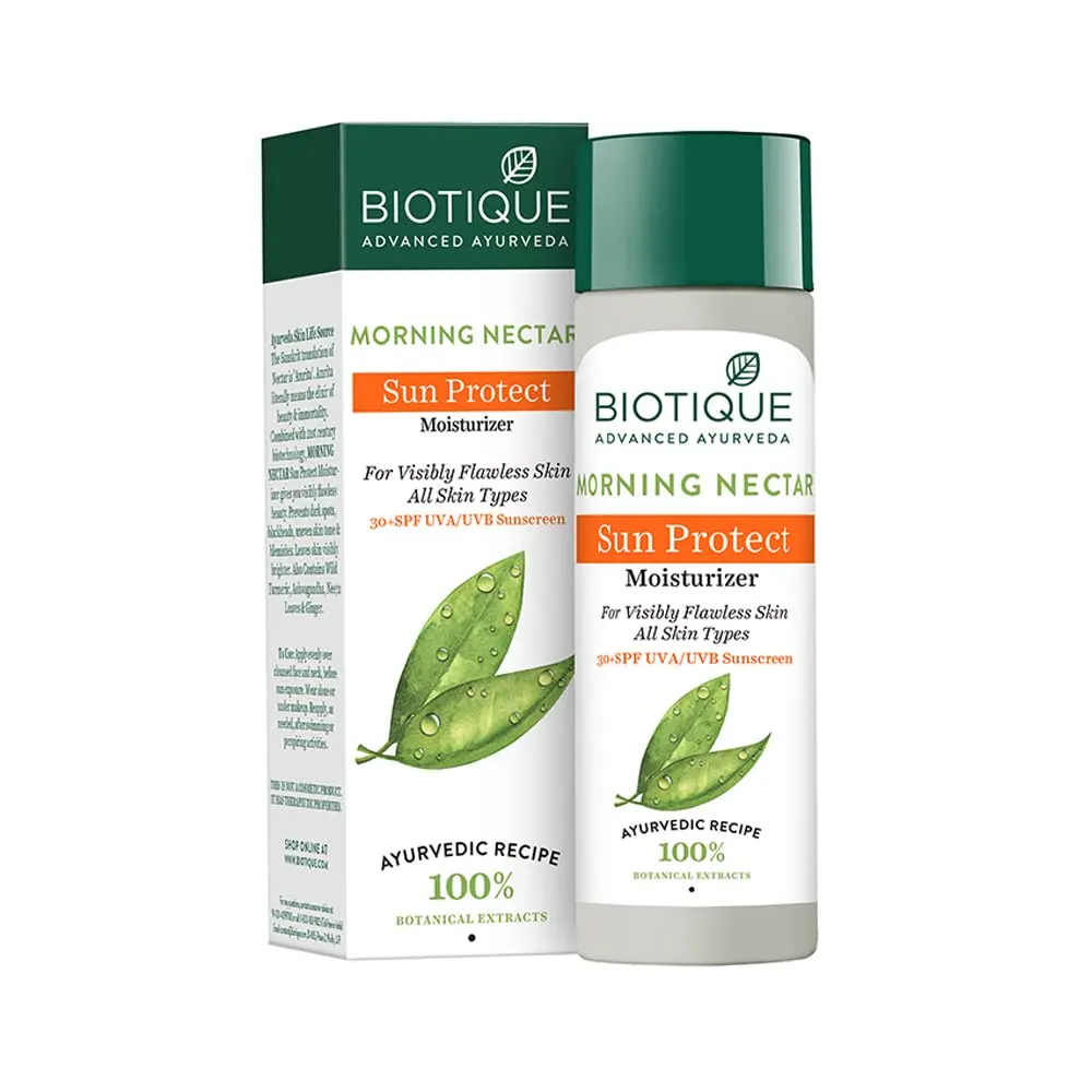 Biotique Advanced Ayurveda Morning Nectar Sun Protect Moisturizer 120Ml.