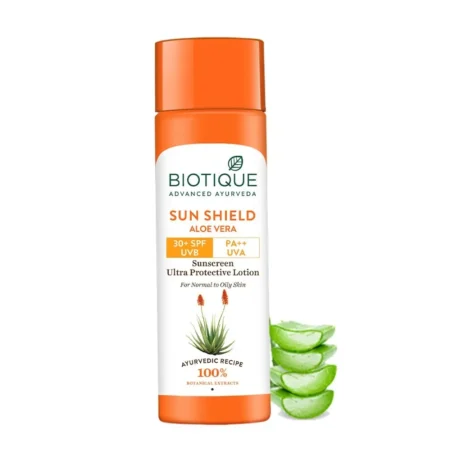 Biotique Advanced Ayurveda Sun Sheild Aloe Vera Sun Screen Ultra Protect Lotion 120Ml