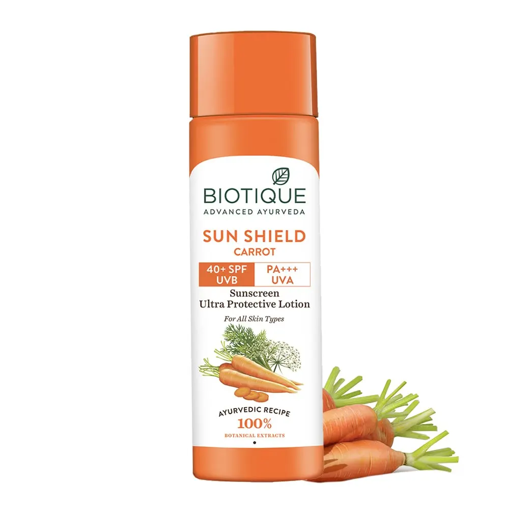 Biotique Advanced Ayurveda Sun Sheild Carrot Sun Screen Ultra Protective Lotion 120Ml