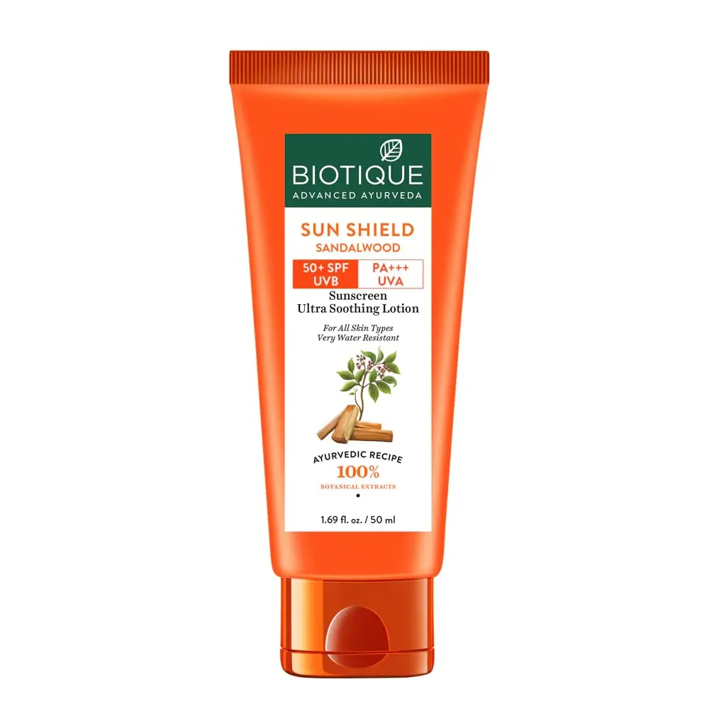 Biotique Advanced Ayurveda Sun Sheild Sandal Wood Sunscreen Ultra Protective Lotion 50Ml.