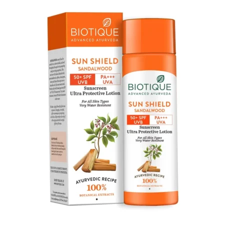 Biotique Advanced Ayurveda Sun Sheild Sandal Wood Sunscreen Ultra Protective Lotion 120Ml