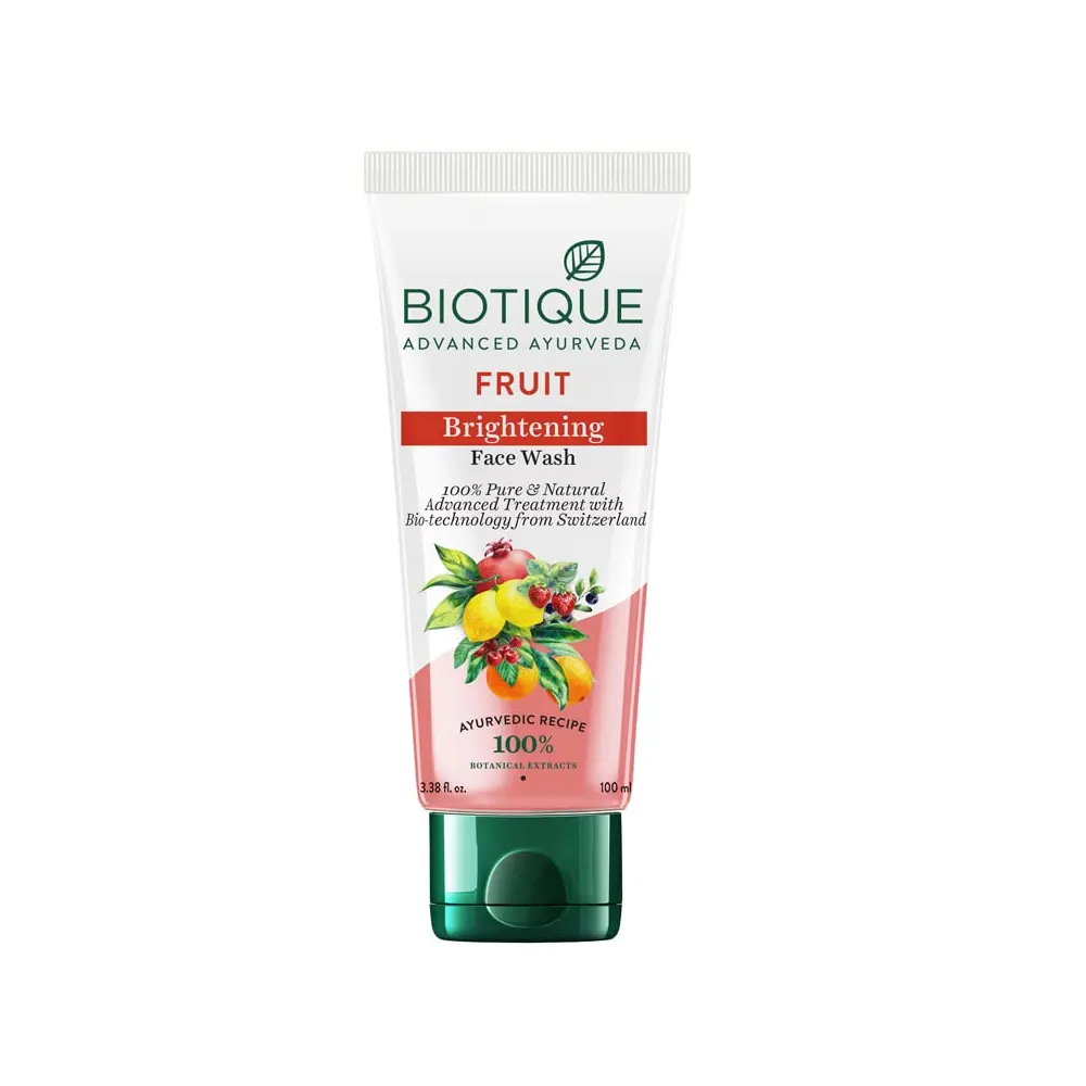 BIOTIQUE ADVANCED AYURVEDA FRUIT BRIGHTENING FACE WASH 100ML