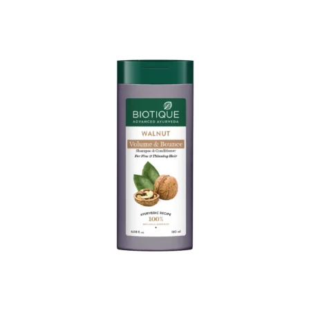 Biotique Advanced Ayurveda Walnut Volume And Bounce Shampoo & Conditioner For Fine & Thinning Hair 180Ml