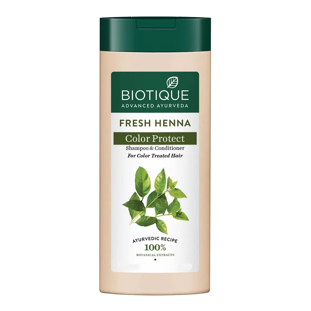 Biotique Advanced Ayurveda Fresh Henna Colour Protect Shampoo And Conditioner 180Ml