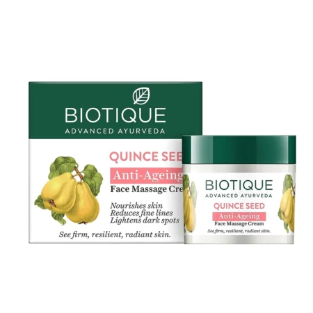 Biotique Advanced Ayurveda Quince Seed Anti- Ageing Face Massage Cream For Normal To Dry Skin 50G