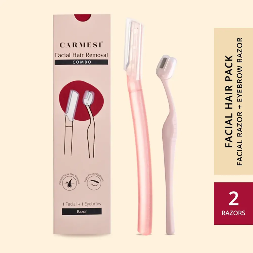 Carmesi Facial Hair Removal Combo Facial + Eyebrow Razor