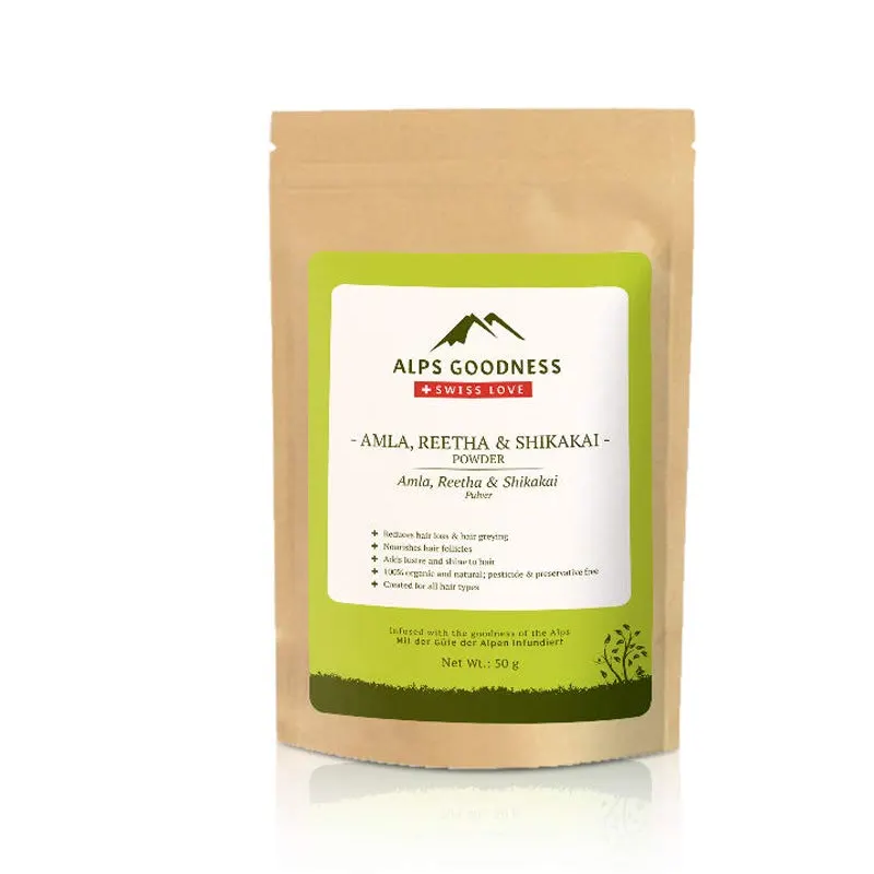Alps Goodness Swiss Love Amla Reetha &Amp; Shikakai Powder 50G