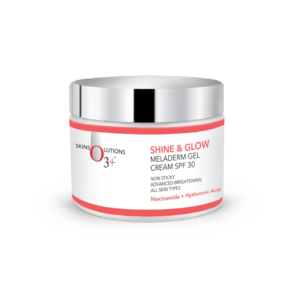 O3+ Skin Solutions Shine & Glow Meladerm Gel Cream Spf30 Niacinamide + Hyaluronic Acid 50G