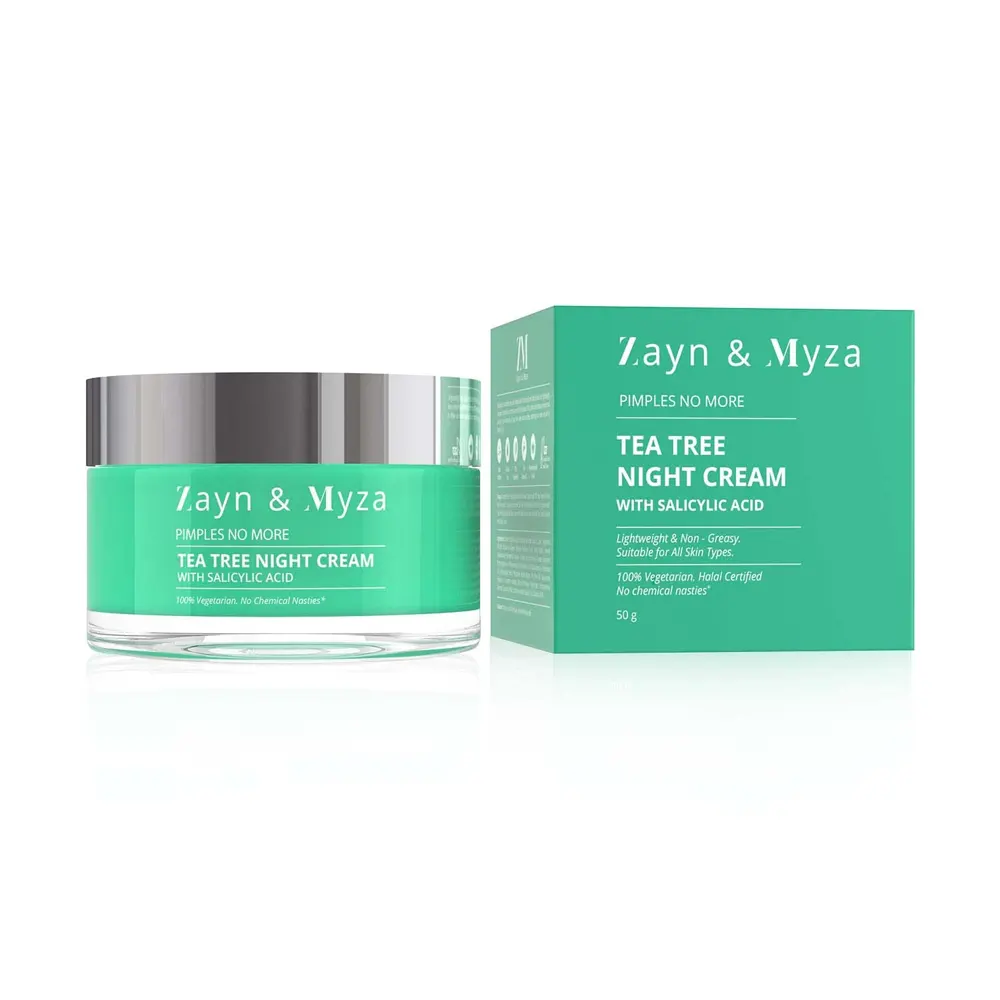Zayn And Myza Tea Tree Night Cream With Salicylic Acid 50G