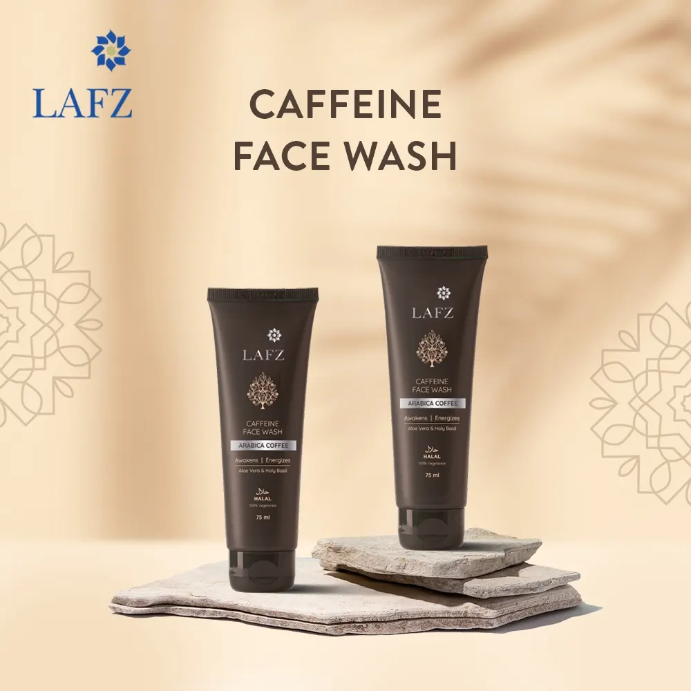 Lafz Caffeine Face Wash Arabica Coffee Aloe Vera And Holy Basil 75Ml