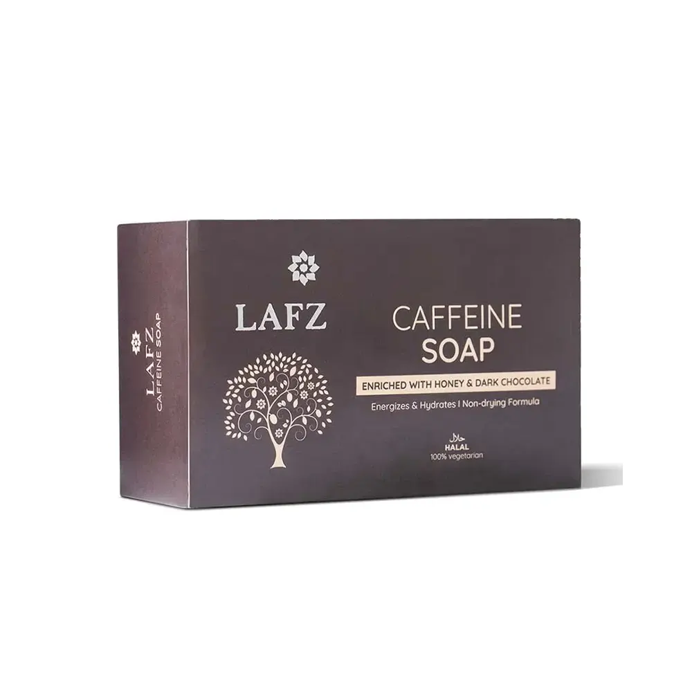 Lafz Caffeine Soap Enriched With Honey And Dark Chocolate 100 Gm