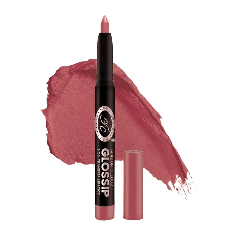 Fashion Colour Glossip Non Transfer Lipstick 813 Red Iron
