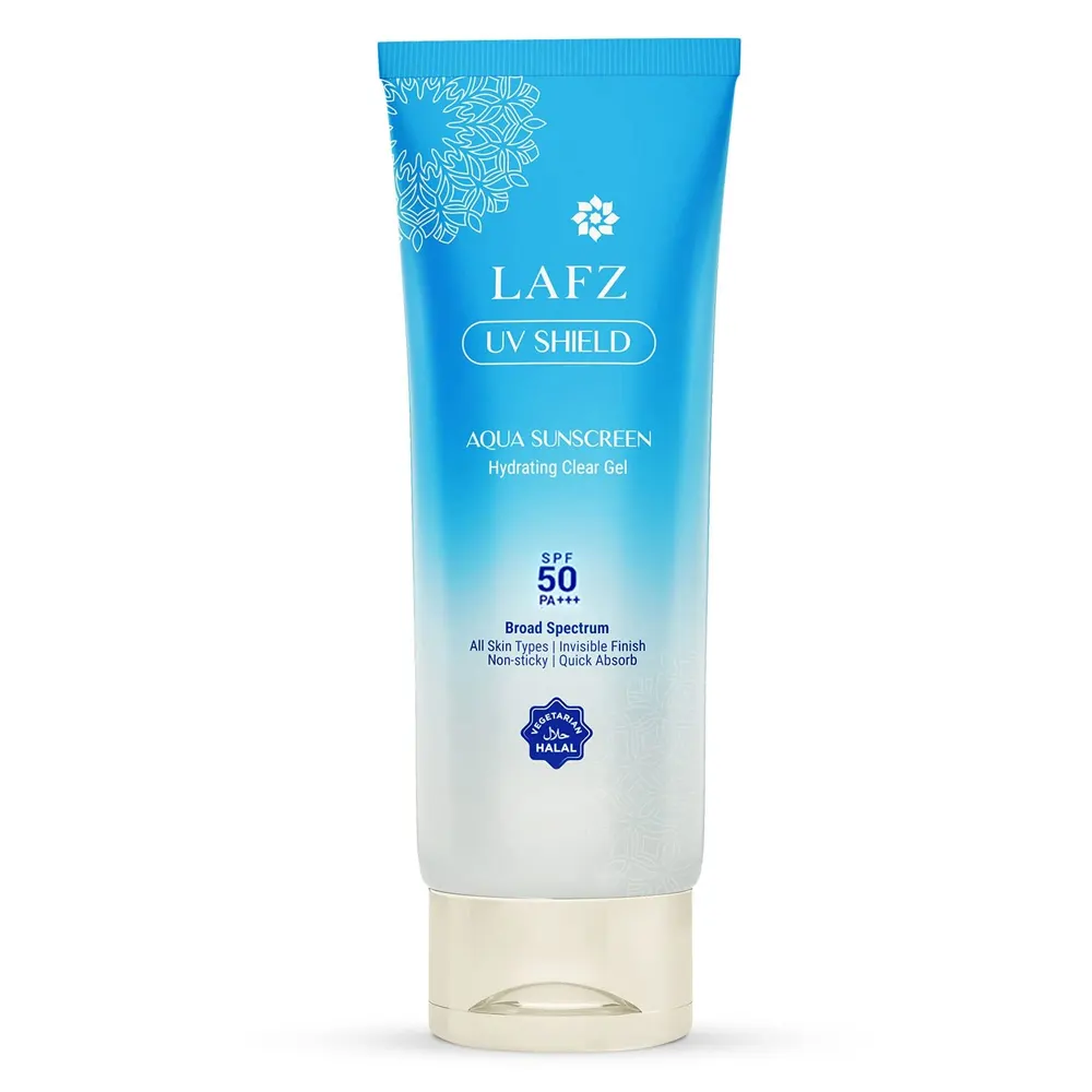 Lafz Uv Sheild Aqua Sunscreen Hydrating Clear Gel Spf 50 P+++ 50 Gm
