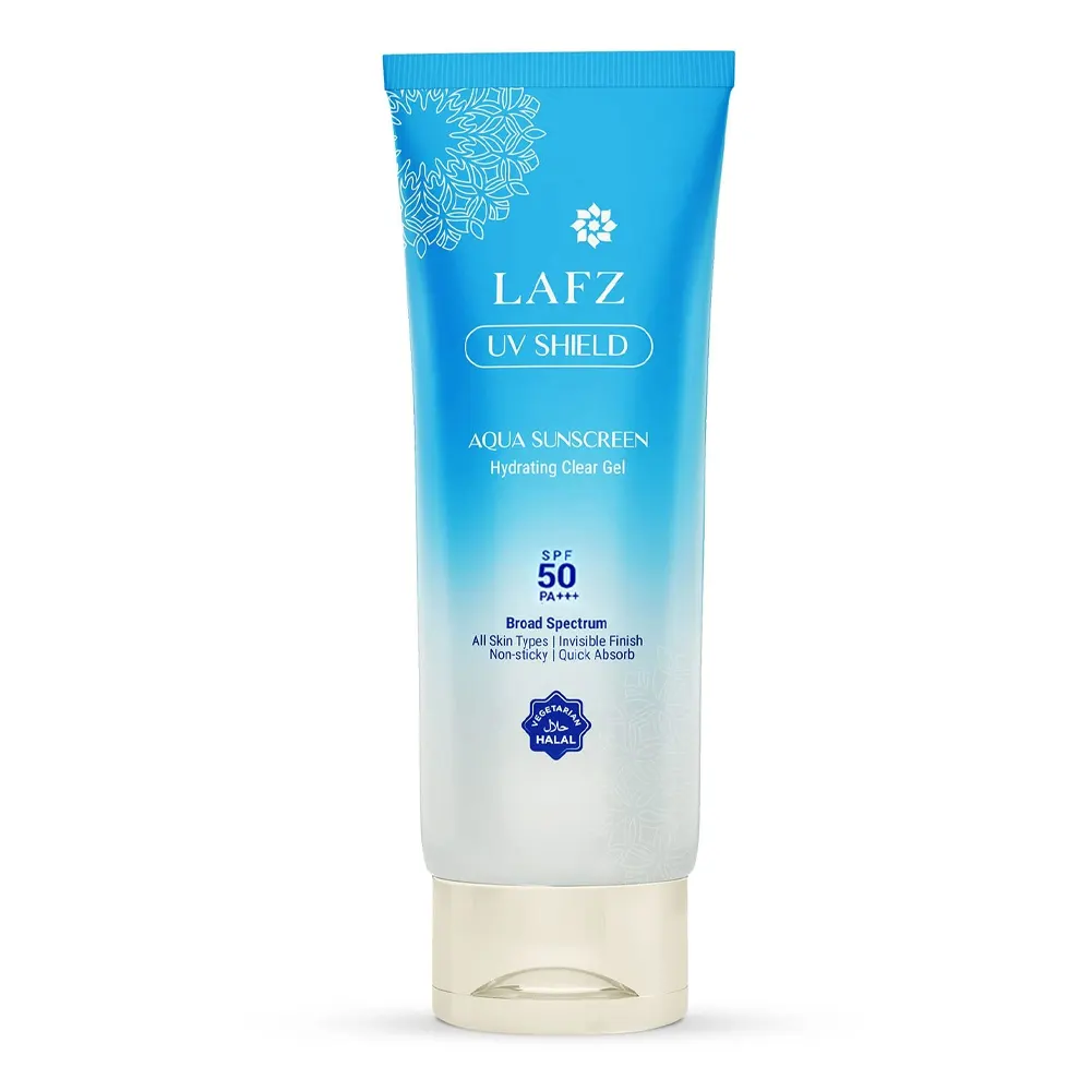 Lafz Uv Sheild Aqua Sunscreen Hydrating Clear Gel Spf 50 P+++ 100Gm