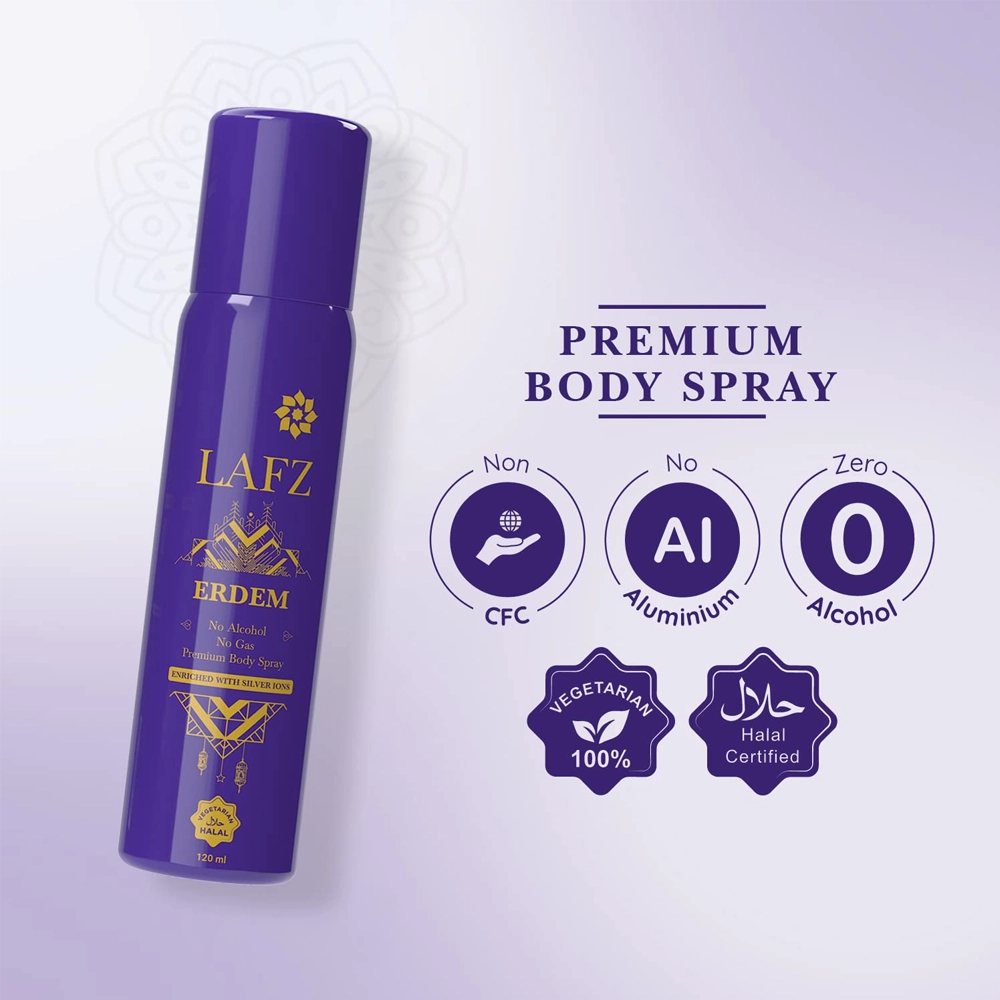 Lafz Erdem Body Spray Enriched With Silver Ions 120Ml