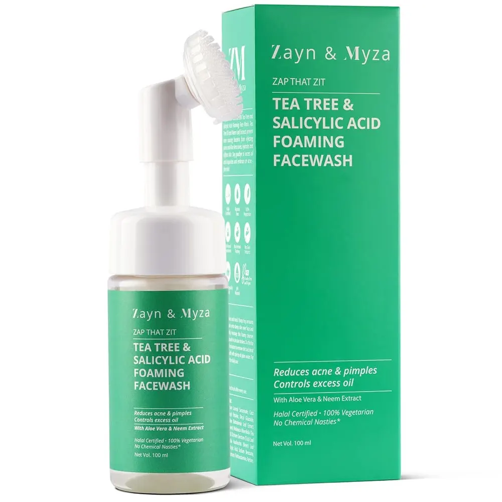 Zayn And Myza Tea Tree And Salicylic Acid Foaming Facewash 100Ml