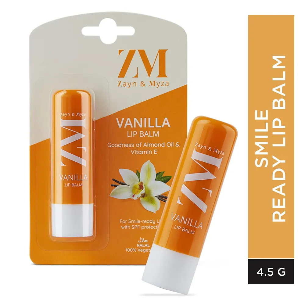 Zayn And Myza Vanilla Lip Balm Goodness Of Almond Oil And Vitamin E 4.5G