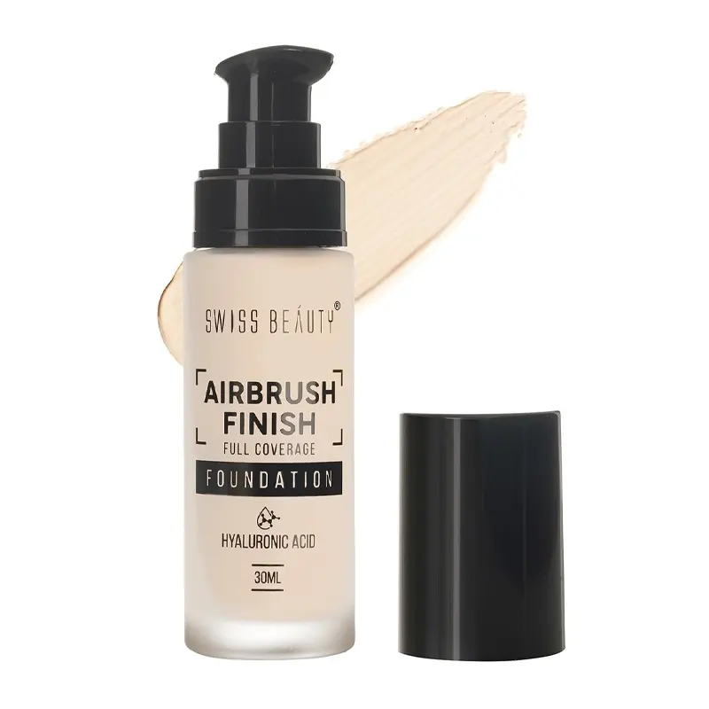 Swiss Beauty Airbrush Finish Full Coverage Foundation 01 Shell White 30Ml
