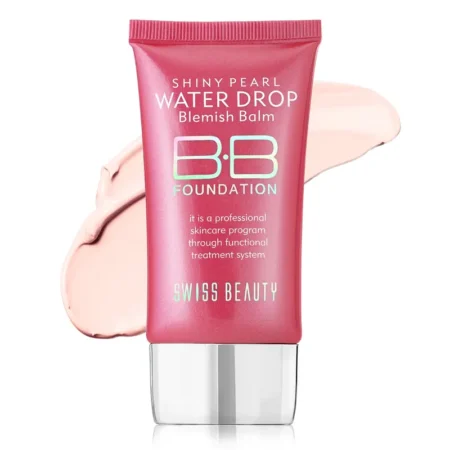 SWISS BEAUTY SHINY PEARL WATER PROOF BLEMISH BALM FOUNDATION SPF 15 PERFECT AND PROTECTS 03 BUTTERNUT LATTE 40ML
