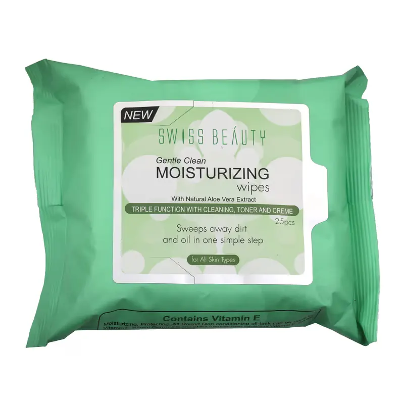 Swiss Beauty Gentle Clean Moisturizing Wipes With Natural Aloevera Extarct 25N