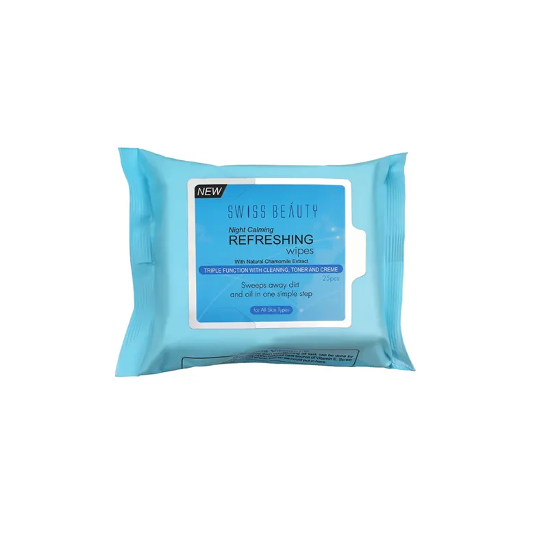 Swiss Beauty Night Calming Refreshhing Wipes With Natural Chamomile Extract 25N