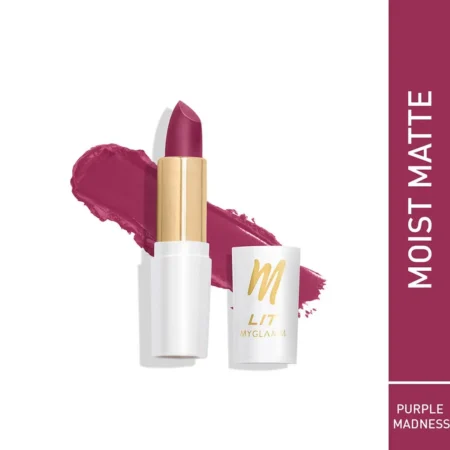 Myglamm Lit Moist Matte Lipstick L13 Purple Madness 4.2G