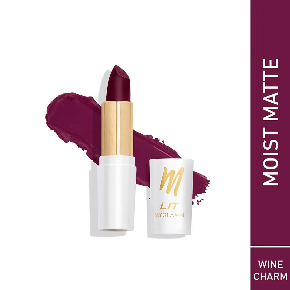 Myglamm Lit Moist Matte Lipstick L07 Wine Charm 4.2G