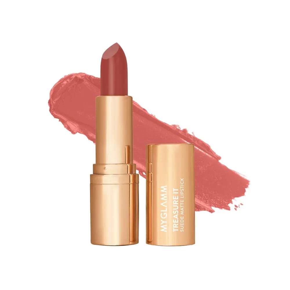 Myglamm Treasure It Suede Matte Lipstick Tl 07 Smitten Kitten 4.2G