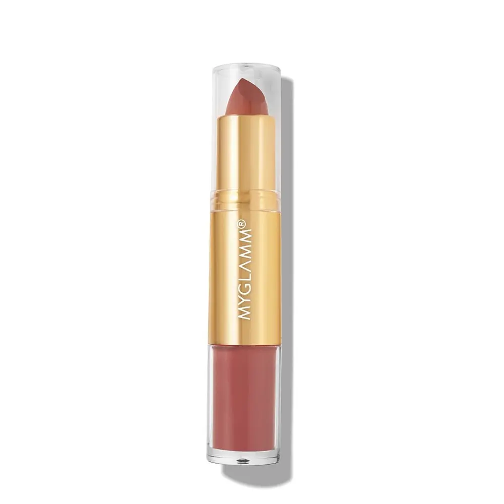 Myglamm Super Duo Lipstick 01 Spicy Nude 2 In 1 Matte Lipstick 4.2G + Liquid Lip Color 2.5Ml