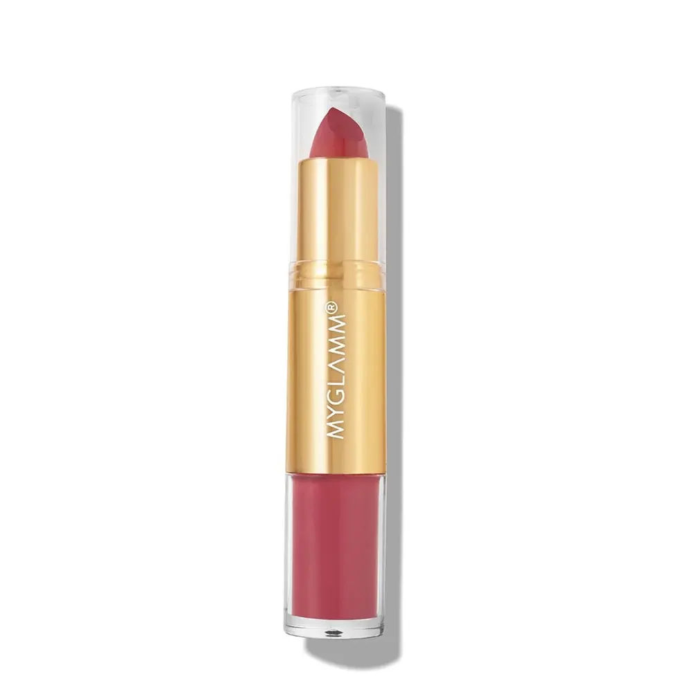 Myglamm Super Duo Lipstick 02 Bare Pink 2 In 1 Matte Lipstick 4.2G + Liquid Lip Color 2.5Ml