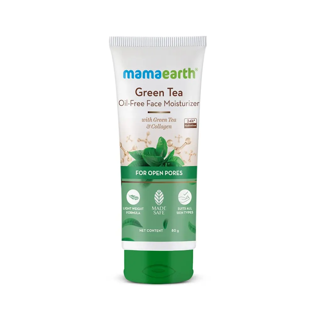 Mamaearth Green Tea Oil Free Face Moisturizer With Green Tea And Collange For Open Pores 80G