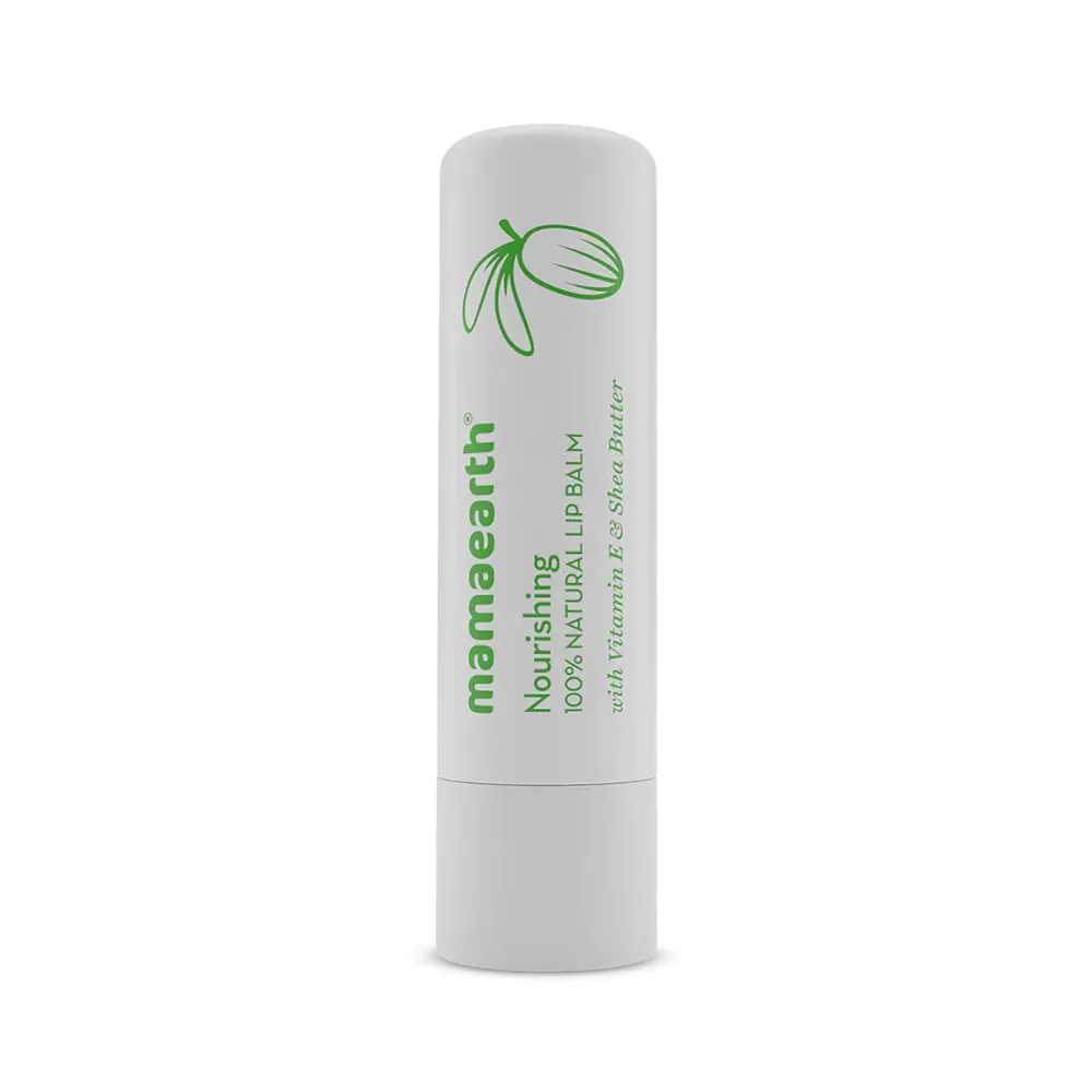 Mamaearth Nourishing 100% Natural Lip Balm With Vitamin E And Shea Butter 4G